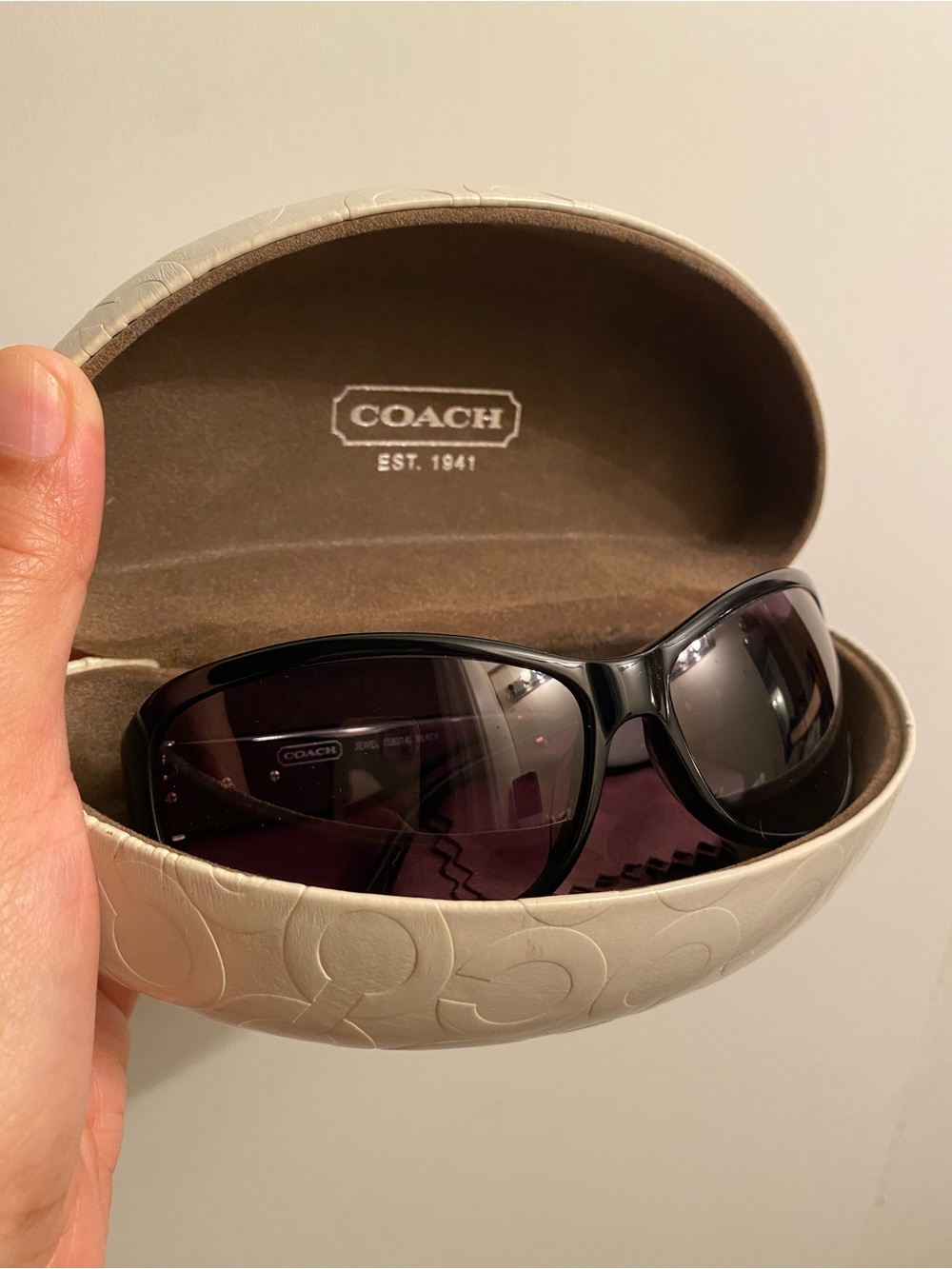 Coach Black Women's Sunglasses with Cream Logo Case